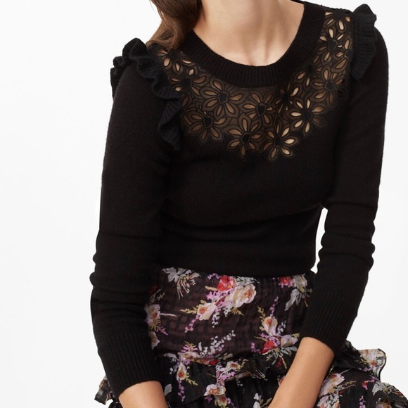 Rebecca Taylor Emilie Embroidered Pullover Small